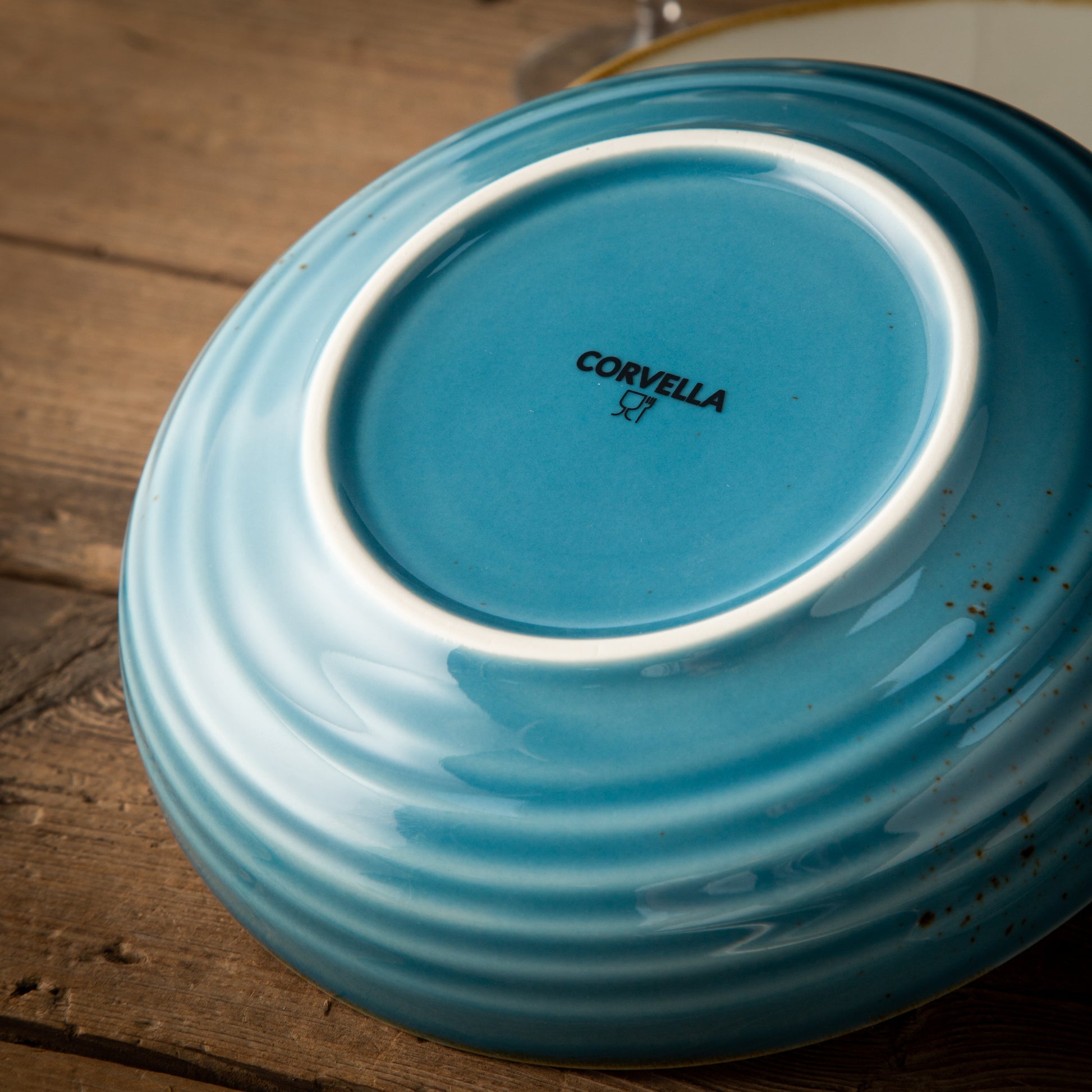 Multipurpose Porcelain Bowls - Set of 2 Blue Rustic Speckled Design